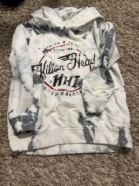 Kids Tie-Dye Hoodie - White & Gray
